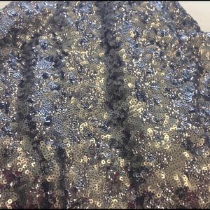 Silver Metallic Beaded Fabric (3 yard piece)